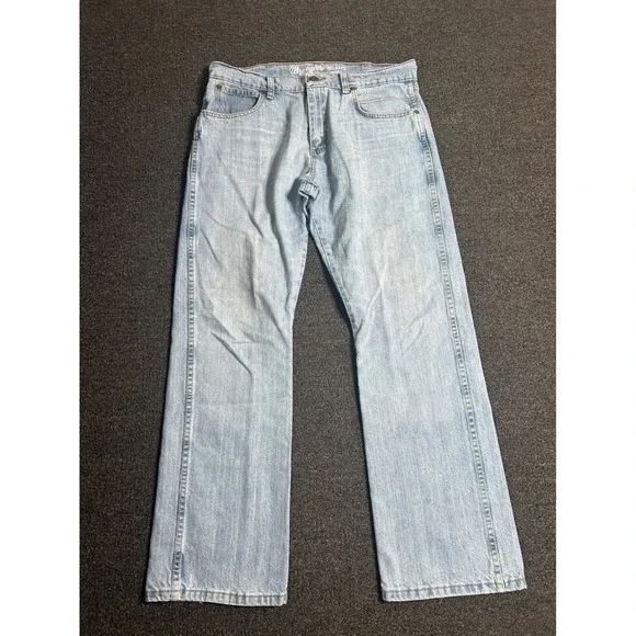 Wrangler Retro Relaxed Bootcut Blue Jeans Mens 34x32 Denim Western Cowboy Ranch - Picture 3 of 10